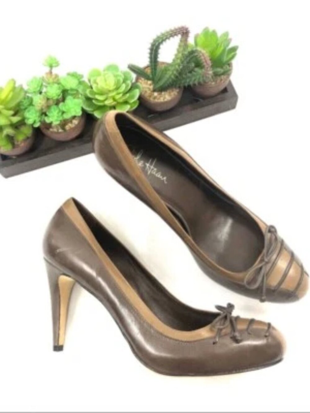 EUC Cole Haan Elegant Leather Brown Heel Size 9.5